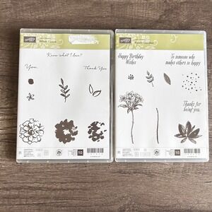 Stampin Up Floral Clear Stamp Set Bundle What I Love & Avant Garden Card Craft